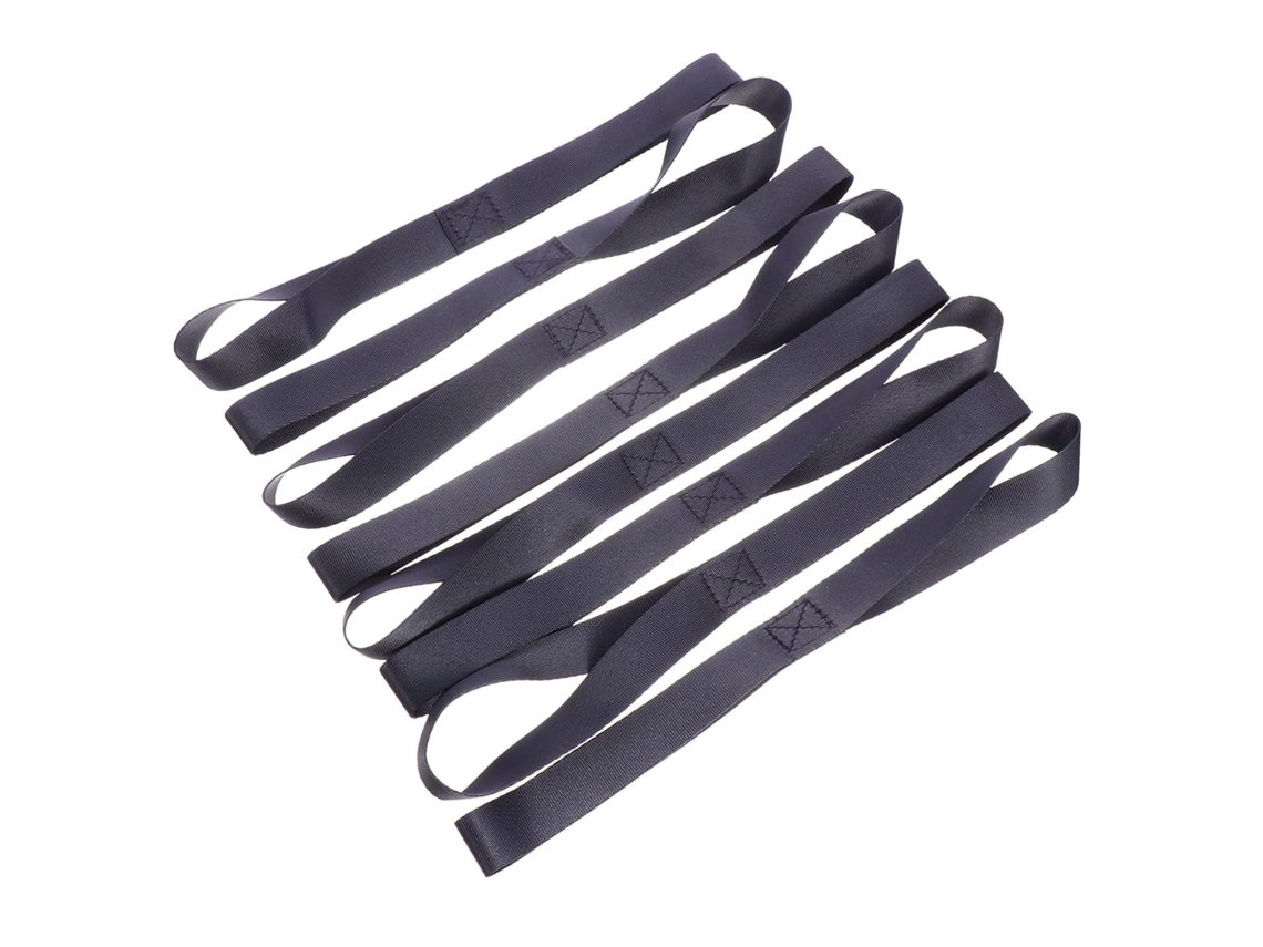 Conjunto De 8 Cintas Amarração Pretas 46cm Em Nylon E Poliéster Motocicletas Equipamentos, Fáceis De Usar, Evitam