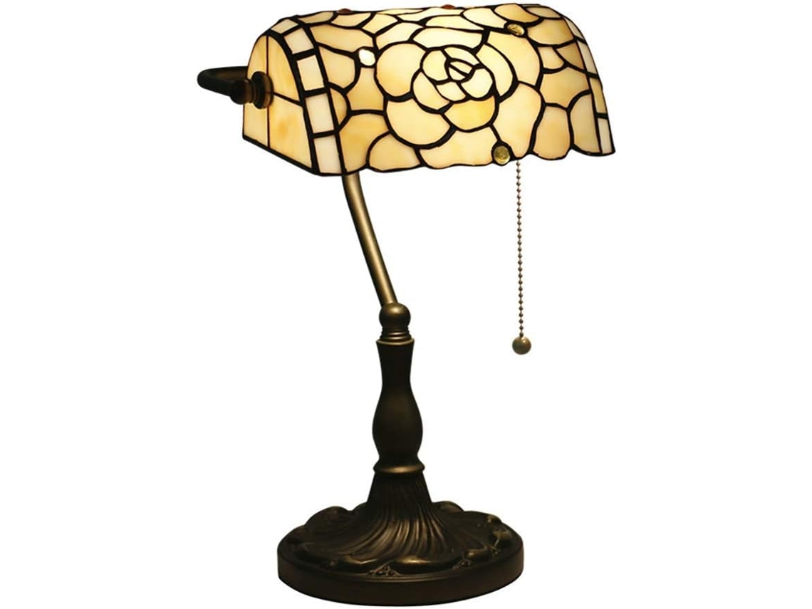 Luminária De Mesa Funcional, Estilo Tiffany, Retrô, Para Leitura, Cabeceira, Vitral Decorativo, Ideal Para Pais