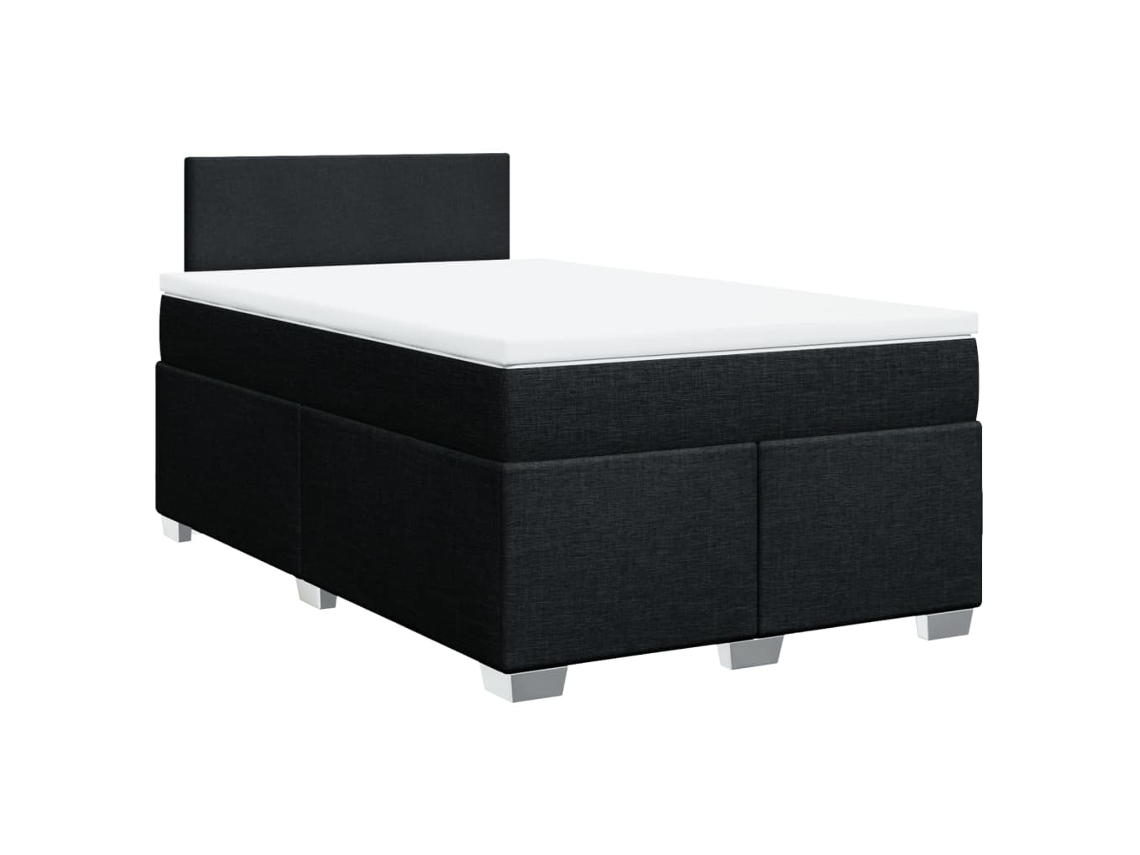 Cama com Molas/colchão 120x200 Cm Tecido Preto MAISON EXCLUSIVE