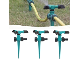 3 rotors de irrigação automática 360°, sistema de irrigação para jardim, grama, com braço giratório | S/MARCA