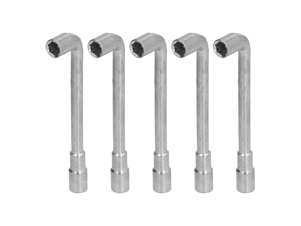 Conjunto de 5 Chaves L Socket Aço Cromado S/MARCA