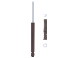 Conjunto 12 Suportes Para Prateleiras Flutuantes Vidaxl Bege Aço (ø12 X 190 Mm)