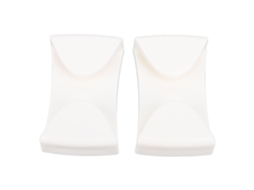 Mali 2pcs Clamp de Óculos de Esqui para Capacete Fixador Anti derrapante Instalação Simples Branco
