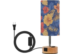 Luminária De Mesa Junzan Com Controle Por Toque Flores Hibisco 3 Modos Iluminação Intensidade Ajustável Portas Usb C E A