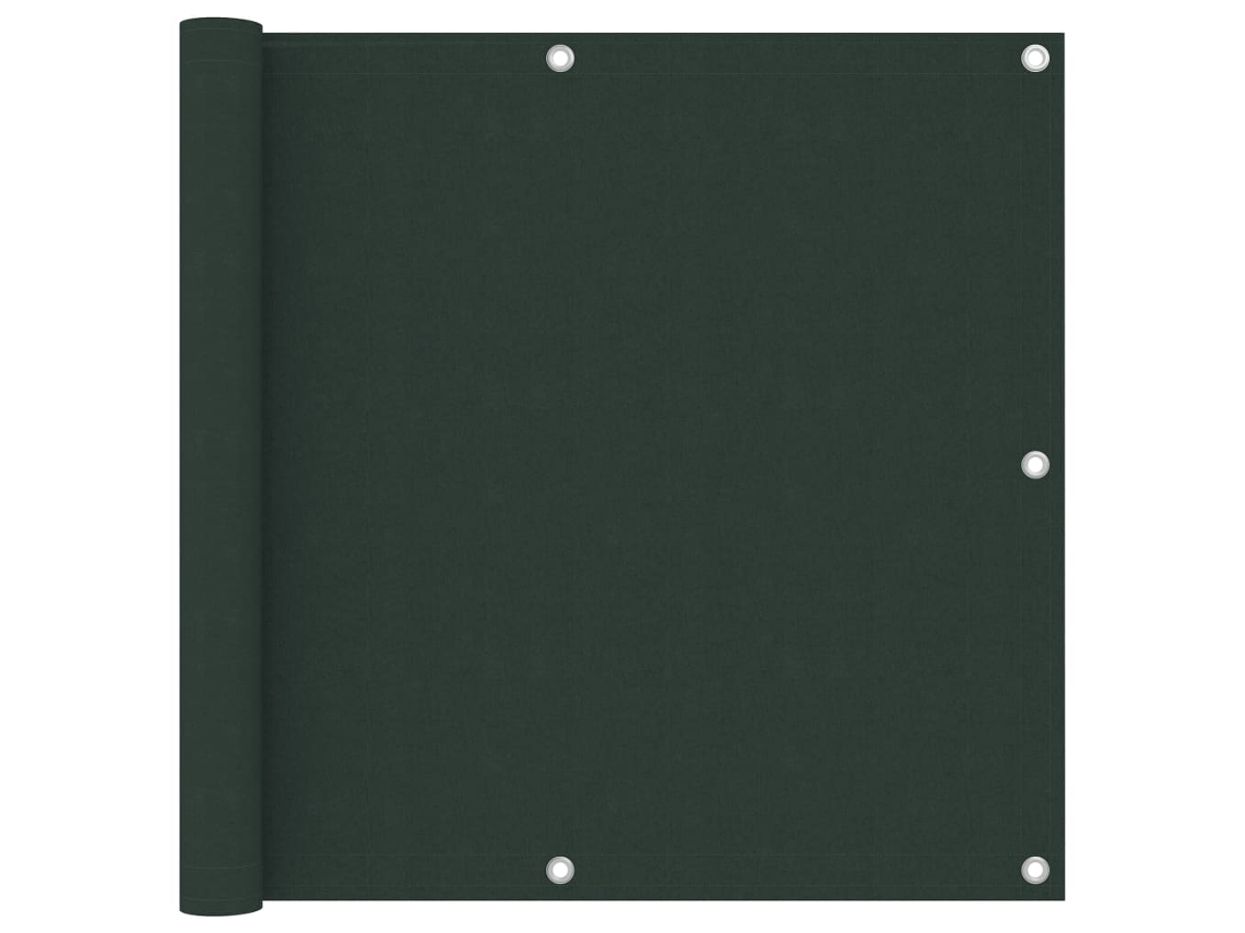 Vidaxl Tela De Varanda 90x500 Cm Tecido Oxford Verde-escuro