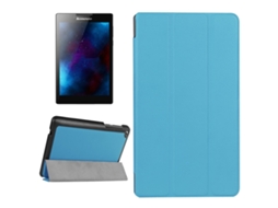 Capa‑flip Horizontal De Couro De Cor Sólida Com Textura Karst Halinuia E Suporte Triplo Para Lenovo Tab 2 A7‑20f