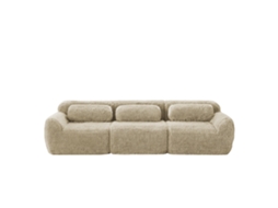 Sofá De 3 Lugares Em Tecido De Pelúcia Premium, Modular, Antiderrapante, Sem Montagem, Com Almofadas, Apoio Ergonômico E Espuma Elástica.