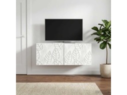 Vidaxl Gabinete De Tv De Parede 98 X 31 Cm Branco Derivados De Madeira