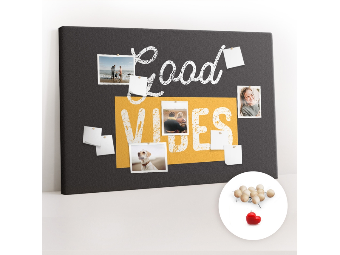 Quadro De Cortiça Com Impressão Citação Motivacional Para O Corredor Espelharte (120x80 Cm)