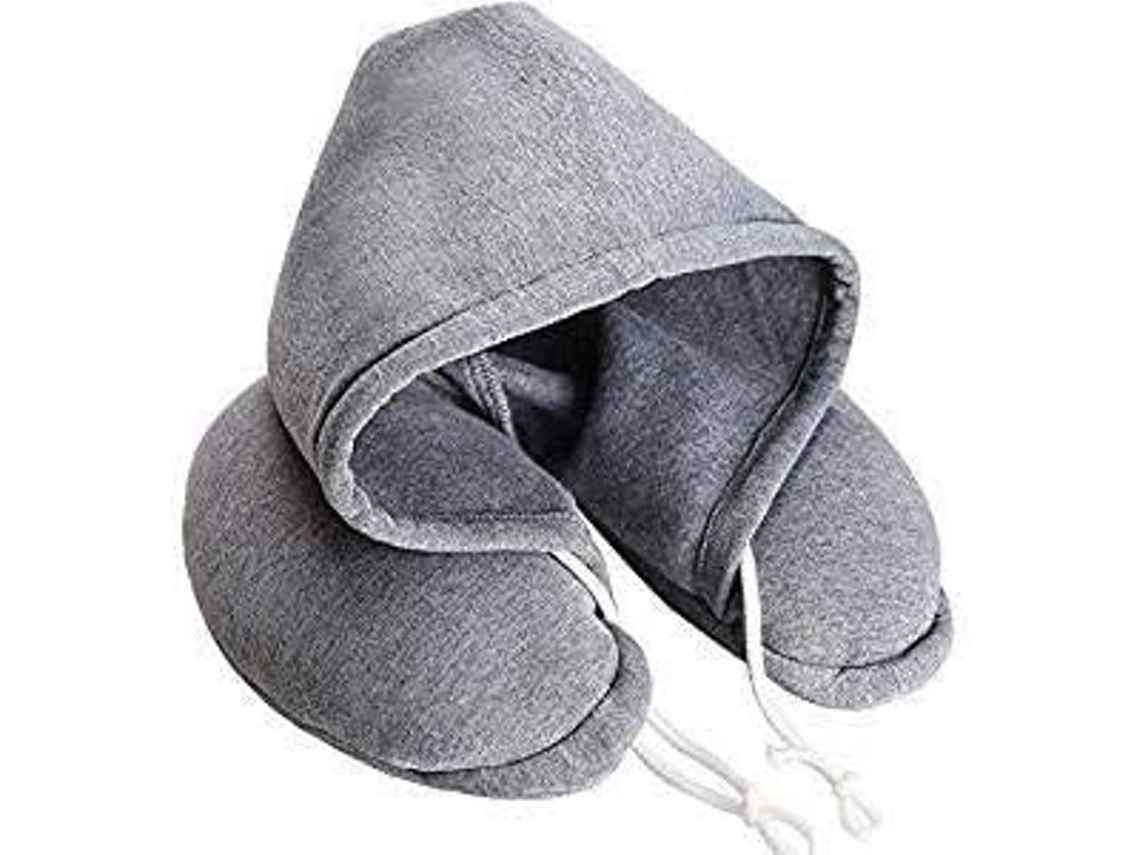 Travesseiro De Viagem Macio E Confortável Com Capuz Para Encosto Cabeça, Em Formato U, Ideal Viagens Avião. Aquaforge