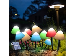 Luzes De Cogumelo Solar Pacote De 10 Led Impermeáveis Para Jardim Iluminação Decorativa De Caminho