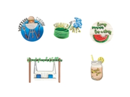 Conjunto de Decoração de Bandeja em Madeira para Verão Cozinha Decorativa