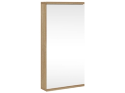 Corner Bathroom Mirror Cabinet, Corner Bathroom Mirror Cabinets Vidaxl Marrom Madeira Processada (n/a)