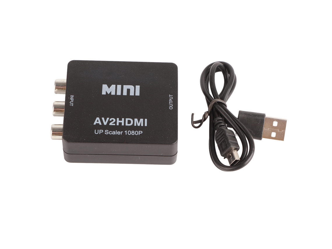 Conversor Av Para Hd Multimedia Interface 1080p Baixo Consumo Compatível Com Tv E Dispositivos