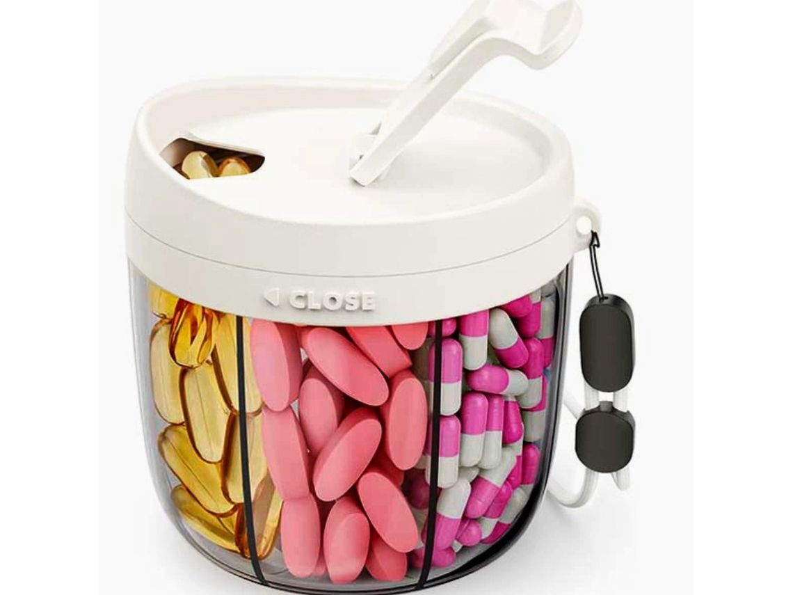 Organizador De Comprimidos Eifson 7 Compartimentos Anti-mistura Sem Bpa (branco)