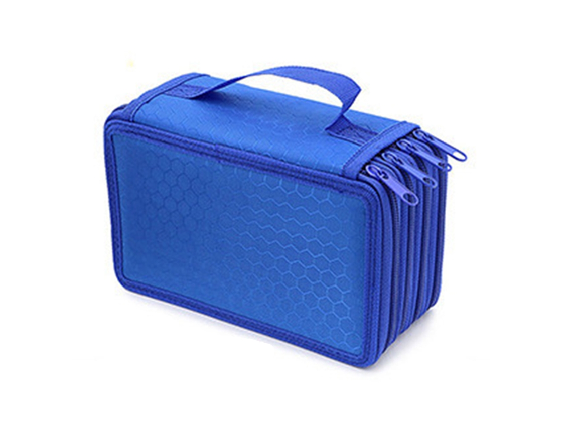 Estojo para Lápis, Grande Capacidade, 2 Compartimentos, com Alça, Tecido Oxford AQUAFORGE