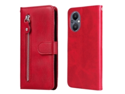 Capa De Couro Com Textura De Bezerro, Zíper E Abertura Horizontal Para Oppo Reno7 Z/a96 5g/oneplus Nord N20 5g