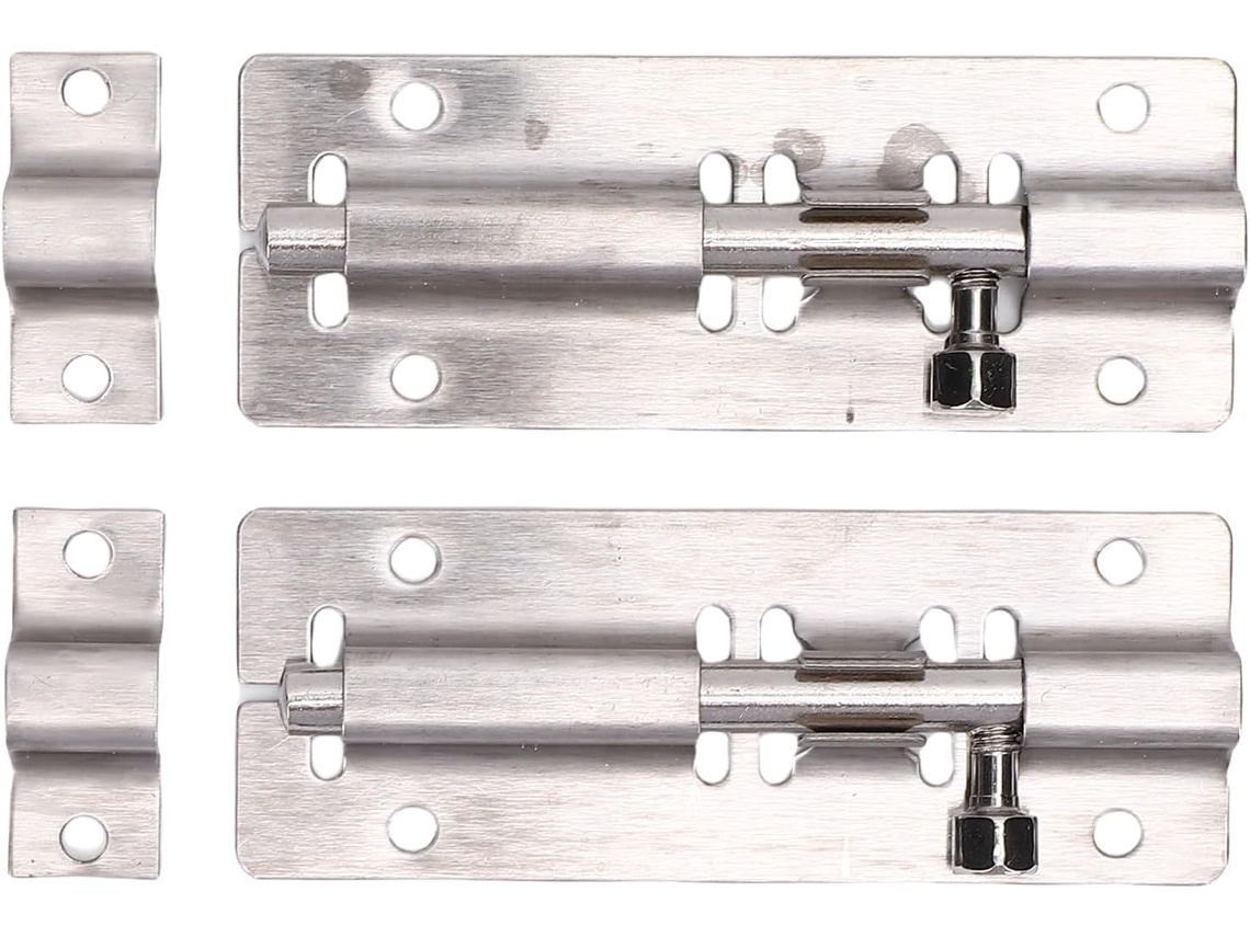 Fechadura Para Porta De Correr, Mecanismo De Travamento Deslizante Aço Inoxidável 4 Polegadas Para Armário Guarda Roupa