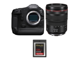 Eos R1 + Rf 24 105mm F/4 L Is Usm + 1 Sandisk 128gb Extreme Pro Cfexpress Type B + Ebook “20 Dicas para Fotos Que Impressionam” CANON