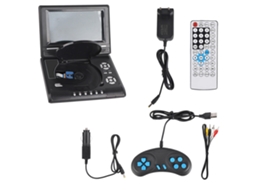 Reprodutor De Dvd Portátil Com Tela Giratória 7 Polegadas Carregável Com Controle Remoto E Gamepad Para Carro
