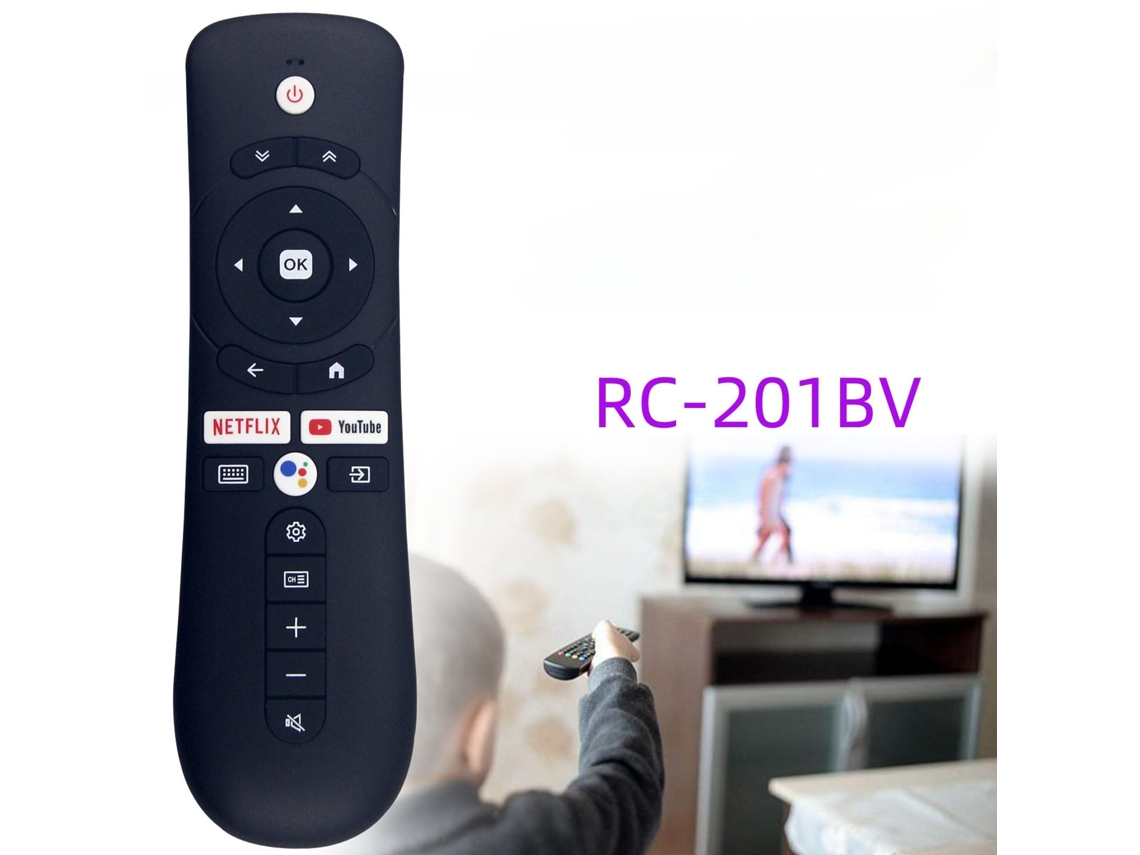 Comando de Tv para Syinix 4k Uhd Itel Rc 201bv com Voz XIAOMOYU