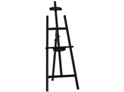Cavalete de Pintura Madeira de Pinho Cor Preto 51.5x71.5x134.5cm Homcom