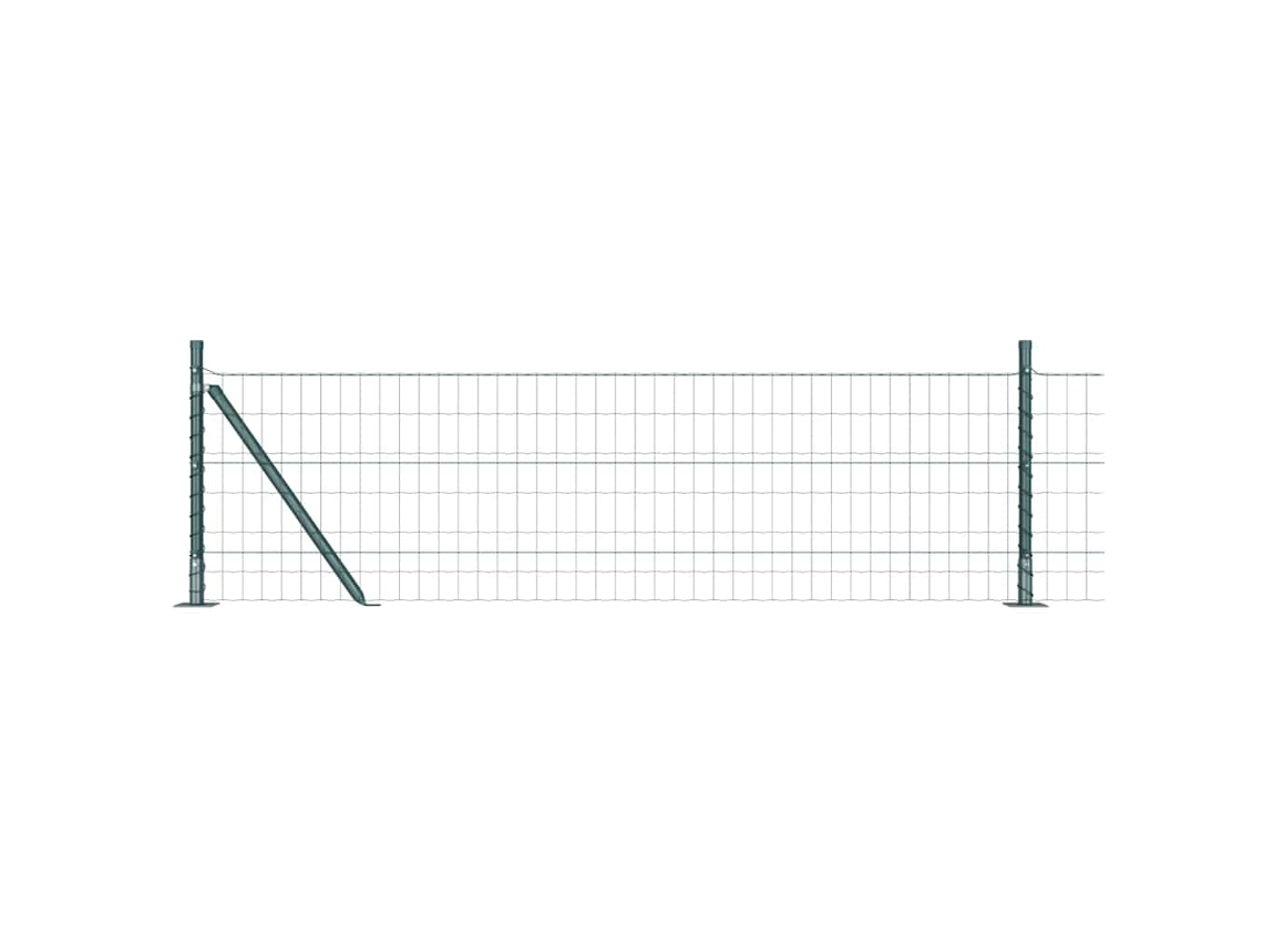 Conjunto 1 Cerca Externa Vidaxl Verde Aço (50 X 0,6 M)