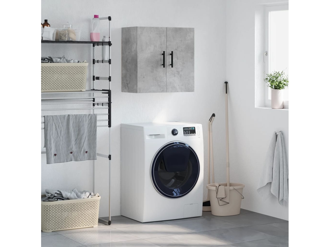 Wall Cabinet, Wall Cabinets Vidaxl Cinzeto Madeira Processada (n/a)