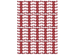 Anéis de Encadeamento 20 Peças Design Segmentado 11mm para 60 Folhas Clips Plásticos Porosos Materiais de Escritório Vermelho
