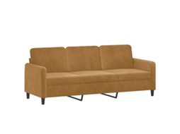 3-seater Sofa, 3-seater Sofas Vidaxl Marrom Veludo (n/a)