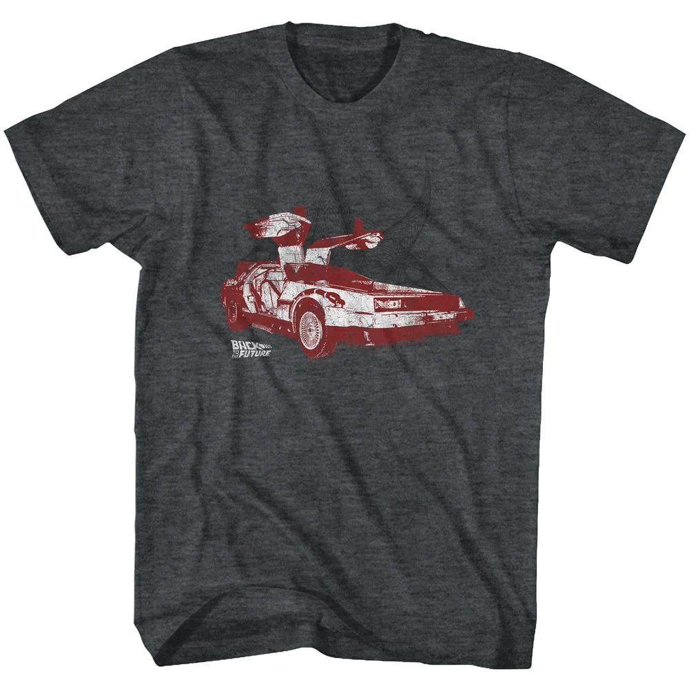 Unisex Adult T-shirt Rockinstone Back To The Future Movie Doorrrs Heather Black Sizexl