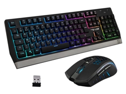 THE G-LAB Combo Tungsten Teclado Rf Wireless + Usb Azerty Francês Preto