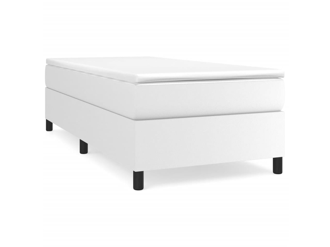 Box Spring Bed Frame, Box Spring Bed Frames Vidaxl Branco Couro Artificial (90 X 200 Cm)