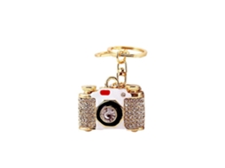 Chaveiro de Câmera Decorativo 1 Unidade Mini Pingente de Câmera com Strass TAISHENGDA