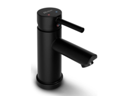 Mirlux Misturador De Lavatório Mirlux Zoe Em Aço Inoxidável Preto – Torneira Monocomando Economizadora De Água