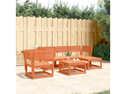 Vidaxl 5 Pcs Conjunto Lounge De Jardim Pinho Maciço Castanho-mel