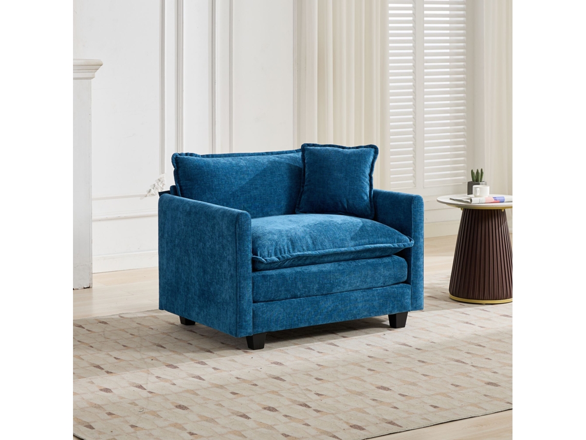 Sofácloud1lazul ,modular,chenille. Ge (ottomans/incl.)