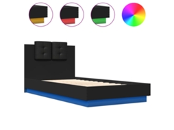 Bed Frame, Bed Frames Vidaxl Preto Madeira Processada (75 X 190 Cm)