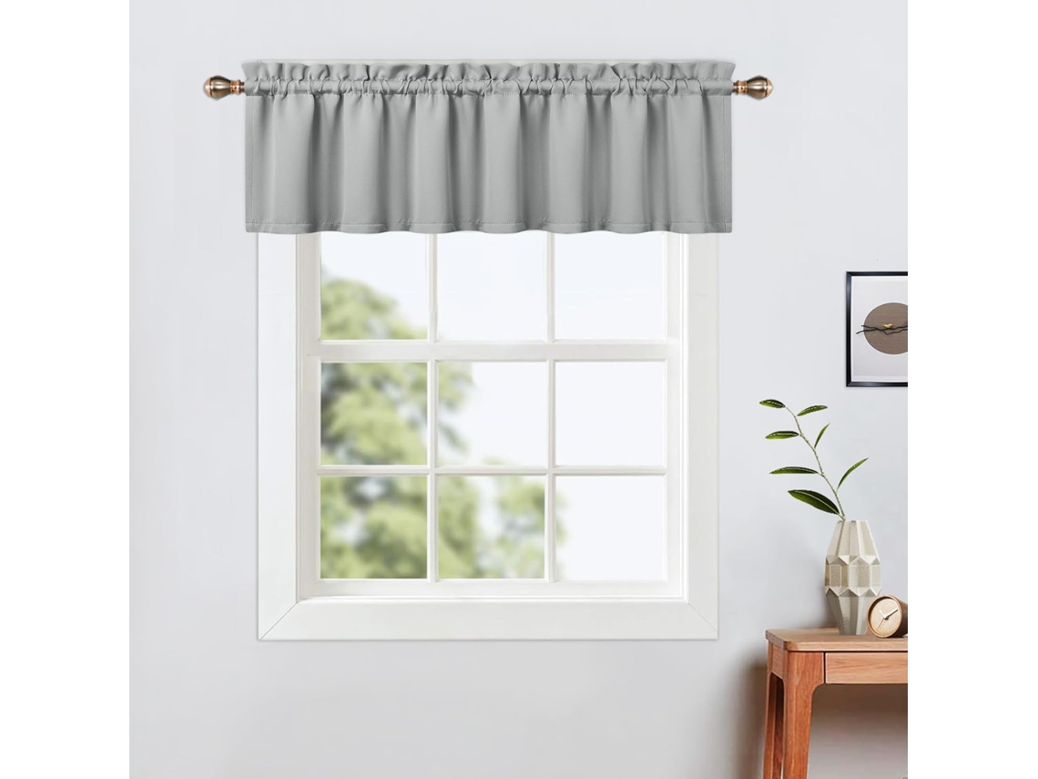 Cortinas Blackout Curtas Com Bolso Para Varão Para Janelas Pequenas De Cozinha, Tratamento Térmico De Janelas E Escurecimento De Ambientes