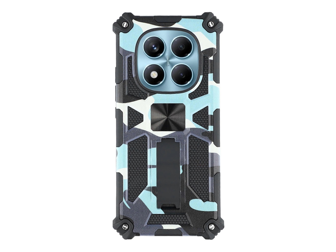 Capa Tkdaddy Para Xiaomi Redmi Note 14 Pro 4g / Note 14 Pro 5g Com Suporte De Pctpu Camuflagem Militar Azul Marinho