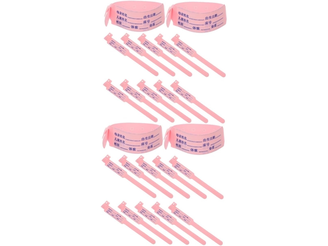 Tehaux - Conjunto com 2 pulseiras de identificação de pacientes com design elegante para reconhecimento em centros médicos.