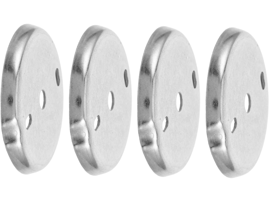 Conjunto De 4 Placas Montagem Redondas Em Aço Inoxidável Para Suporte Toalhas Banheiro