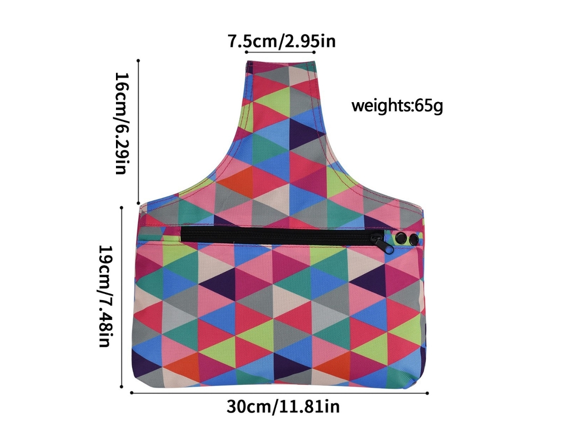 Bolsa De Armazenamento De Tecido Oxford Triangular Pequeno Elysve