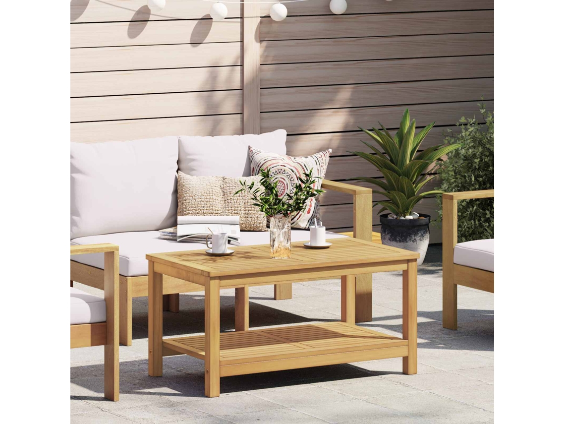 Vidaxl Mesa Lateral Óleo Natural 90 X 50 X 45 Cm