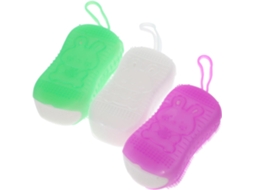 Conjunto De 3 Escovas Massagem Callaron Para Esfoliação Corporal Suave, Limpeza E Massagem, Cores Sortidas