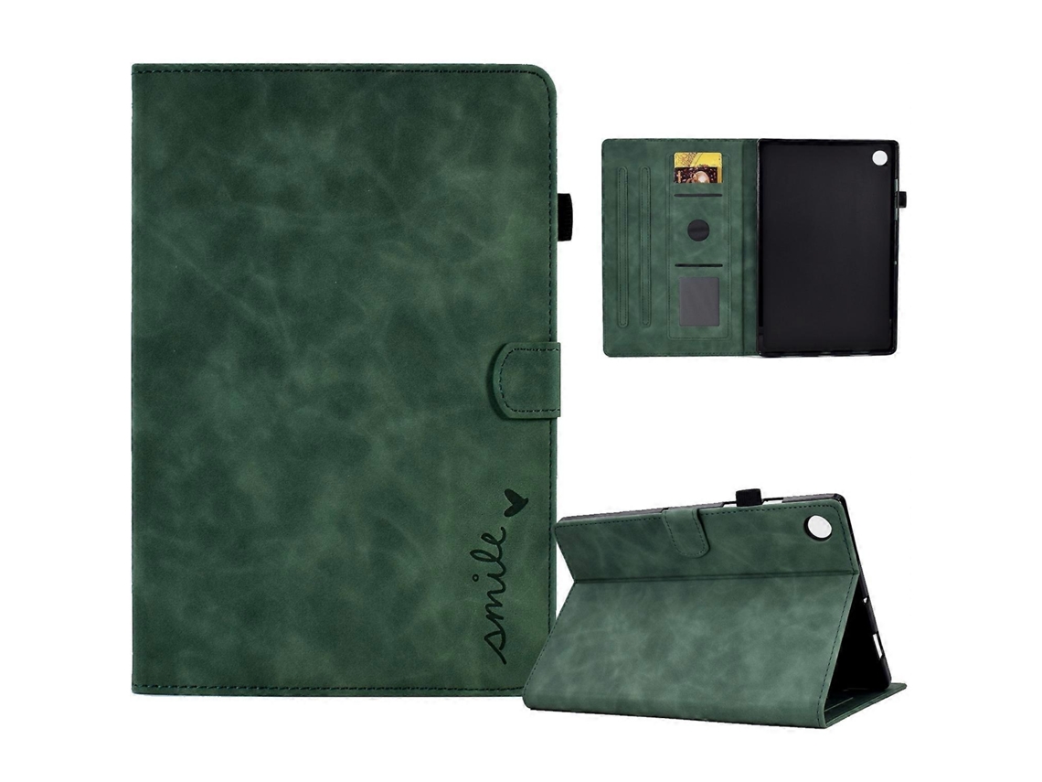 Capa De Couro Com Aba E Design De Sorriso Em Relevo Para Tablets Huawei Matepad T 10 / T 10s / Honor Pad 6 / X6