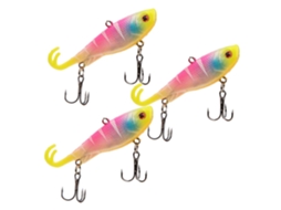 Double-tailed Soft Lure (simulated Bait, Ice Fishing Special) Lead-in Fishing Tackle Bait (3 Pieces Per Sale) 4