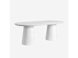 Sklum Oval Dining Table 220x95 Cm In Cement Noemi Cimento