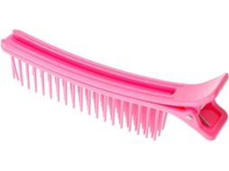 Presilha de cabelo azul em plástico PS para separar os fios, presilha portátil para salão de beleza.