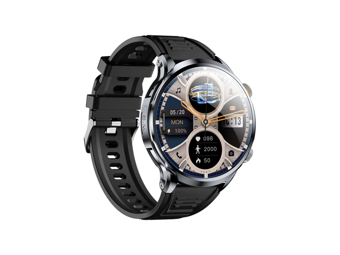 (preto) Smartwatch Ultrafino Com Tela Esférica De 1,95 Polegadas E Entrada Para Cartão.